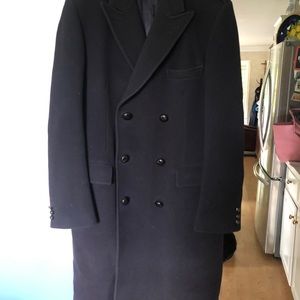 Vintage British Wool Navy Coat
